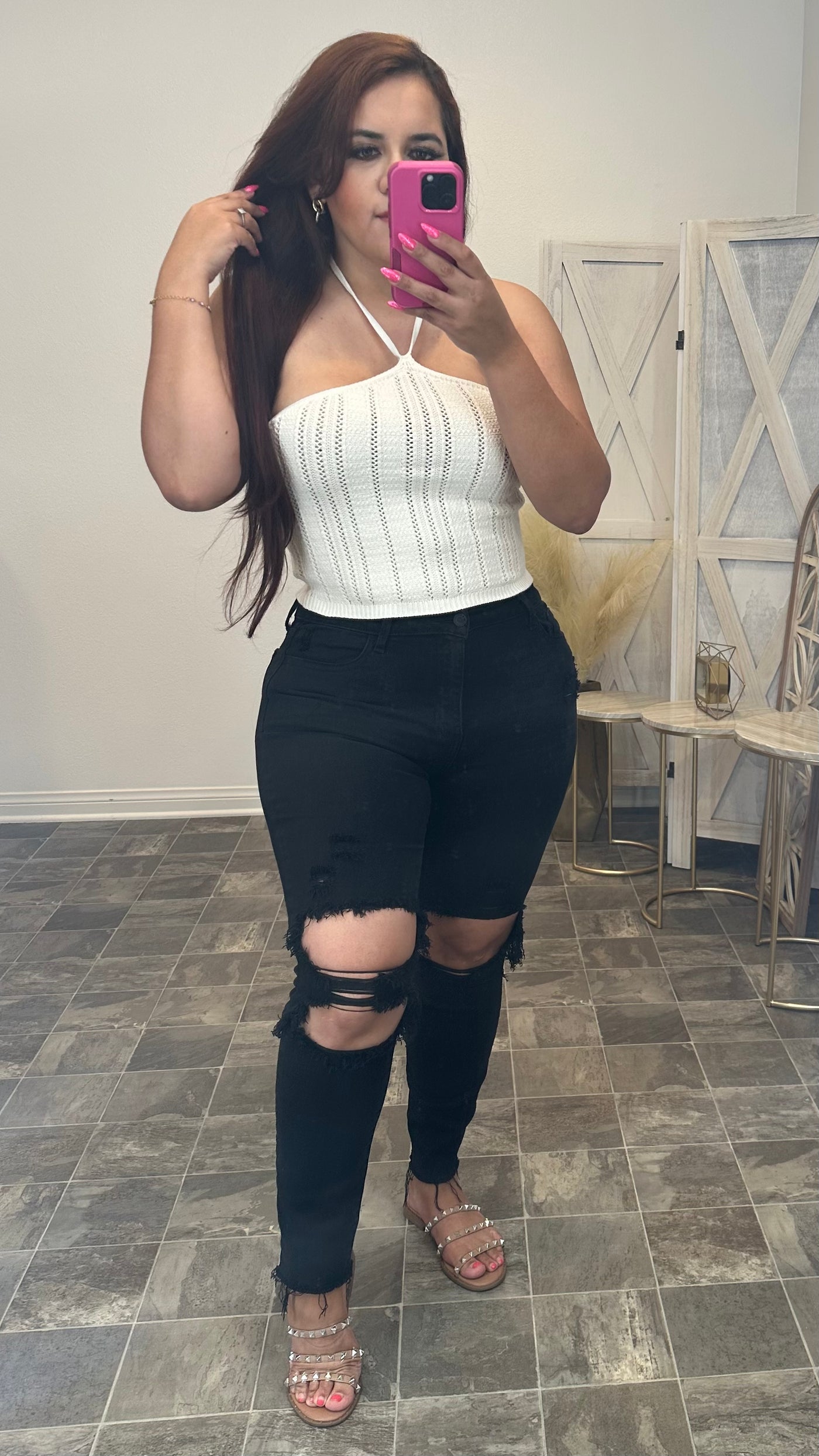 Crochet Top (Ivory)