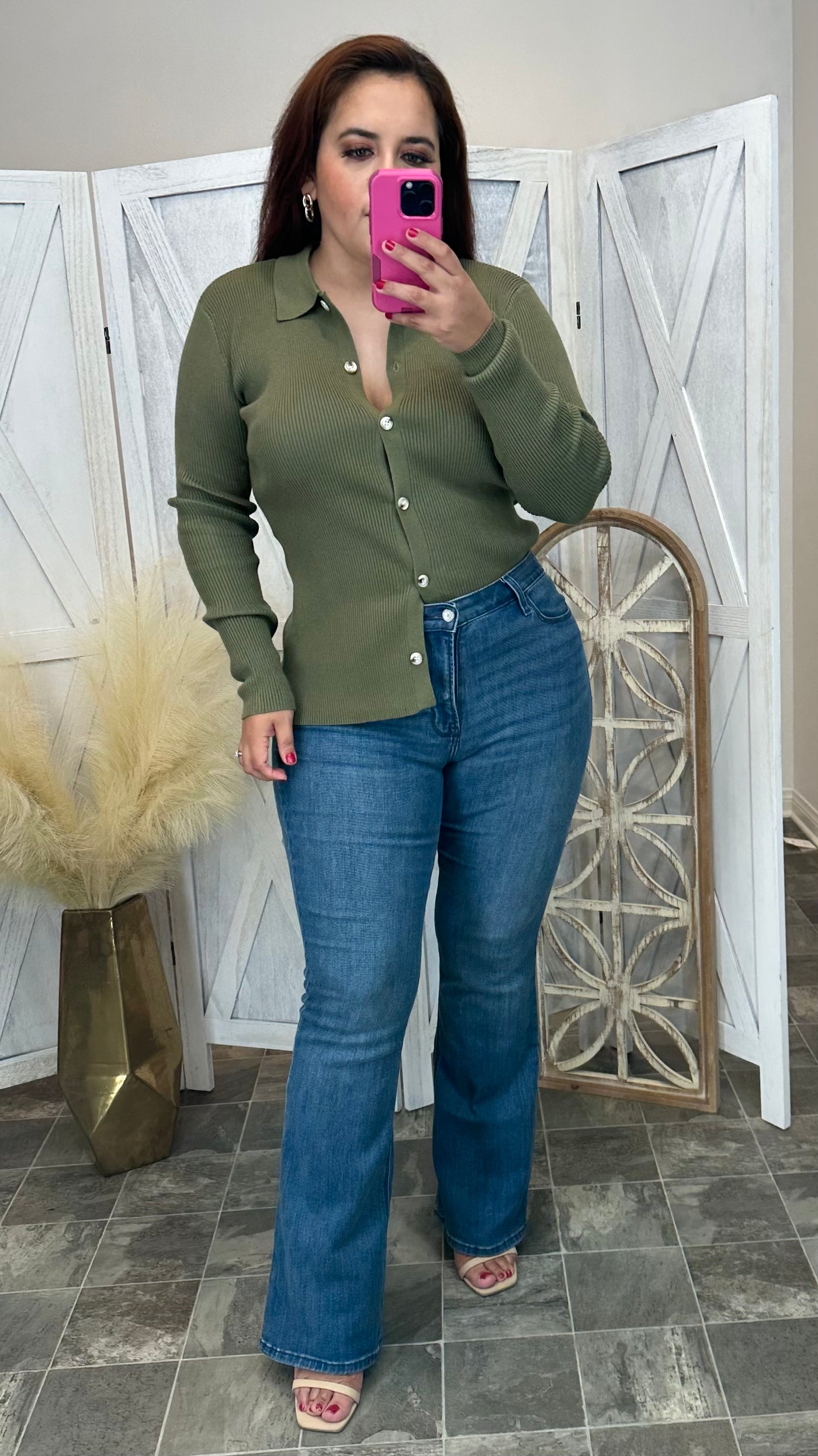 Mandy Knit Top (Olive)