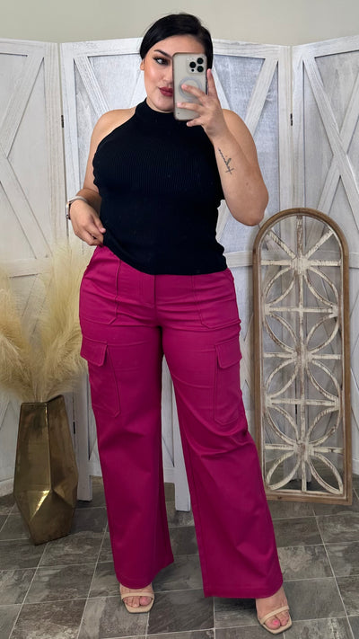 Kimora Cargo Pants (Magenta)