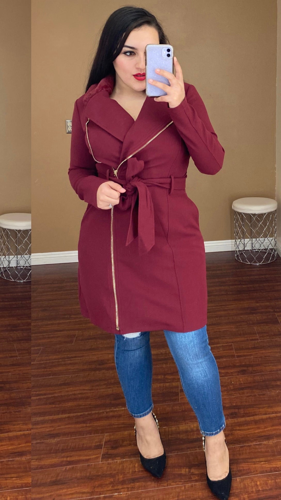 Townsend Coat (Burgundy)