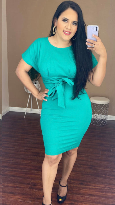 Mia Midi Dress (Kelly Green)