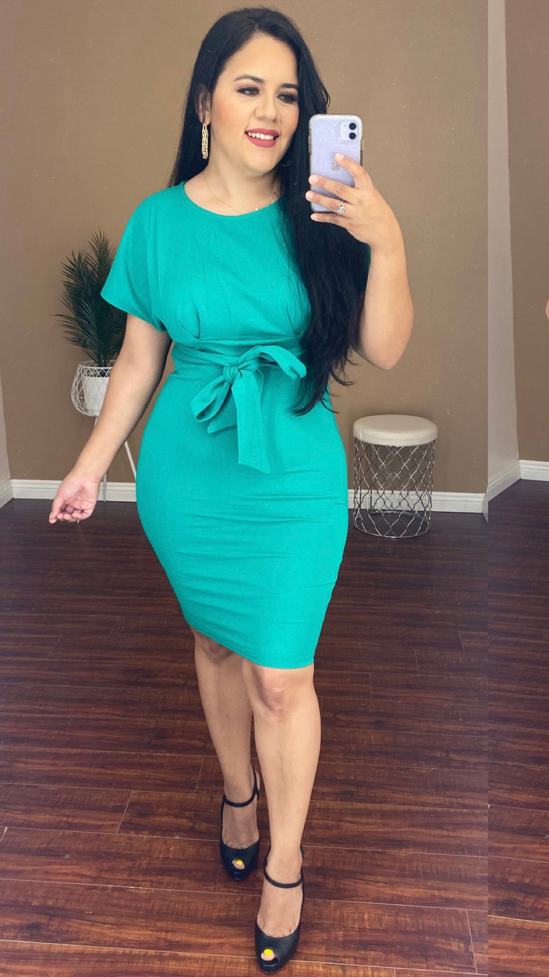 Mia Midi Dress (Kelly Green)