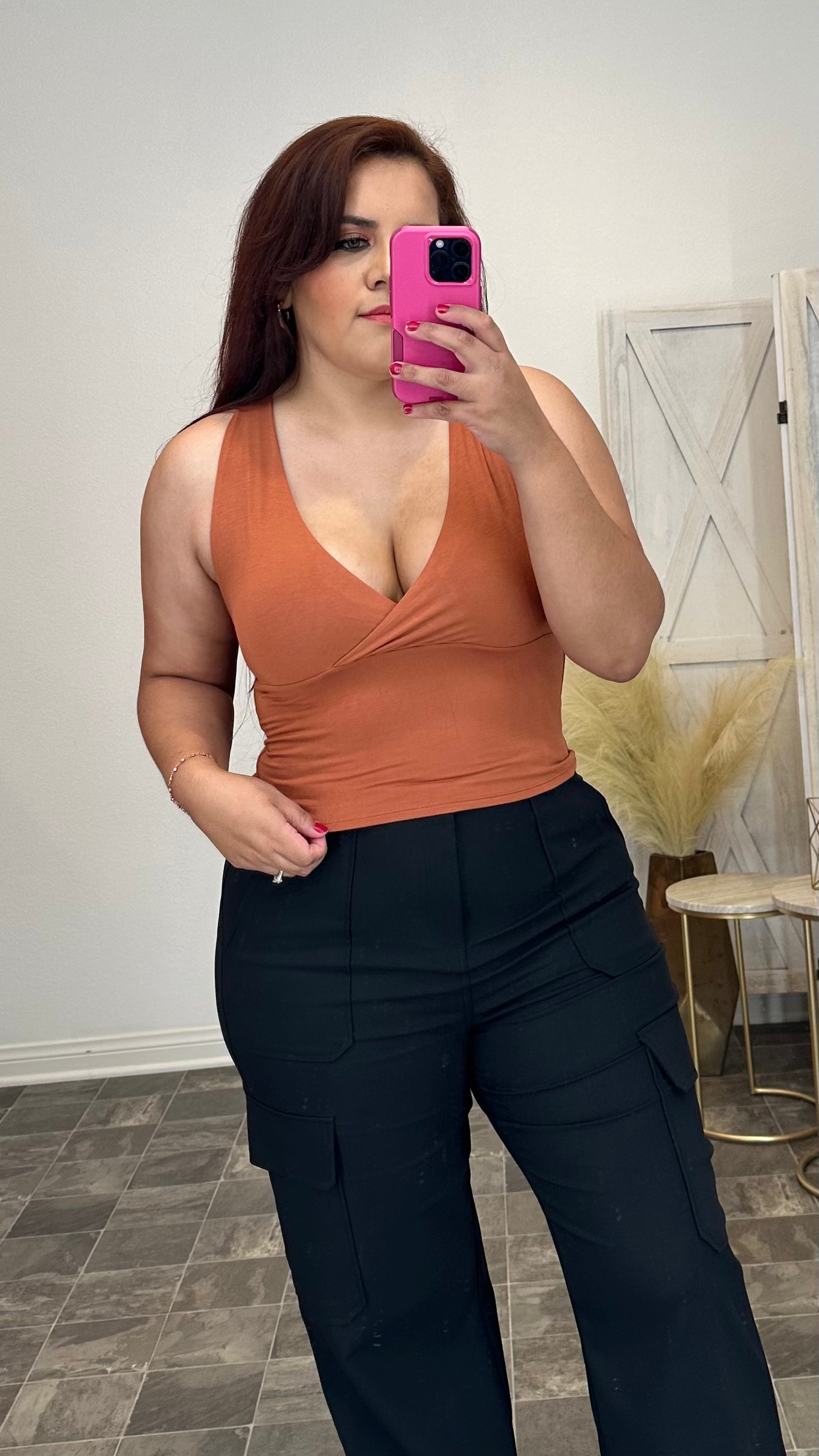 Arelia Top (Burnt Orange)