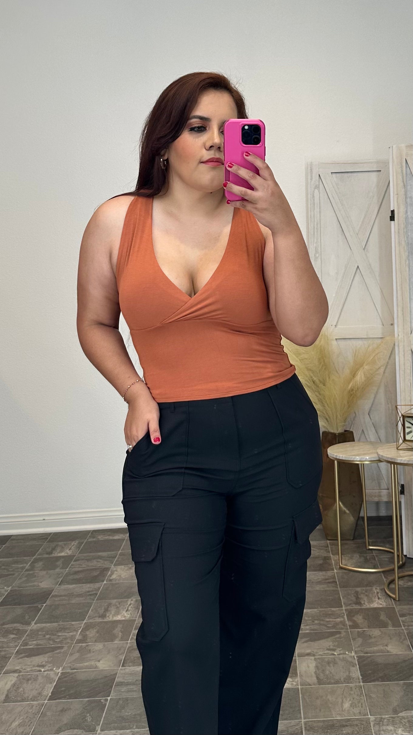 Arelia Top (Burnt Orange)