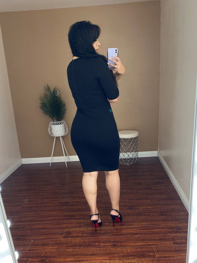 Danielle Dress (Black/Hunter Green)