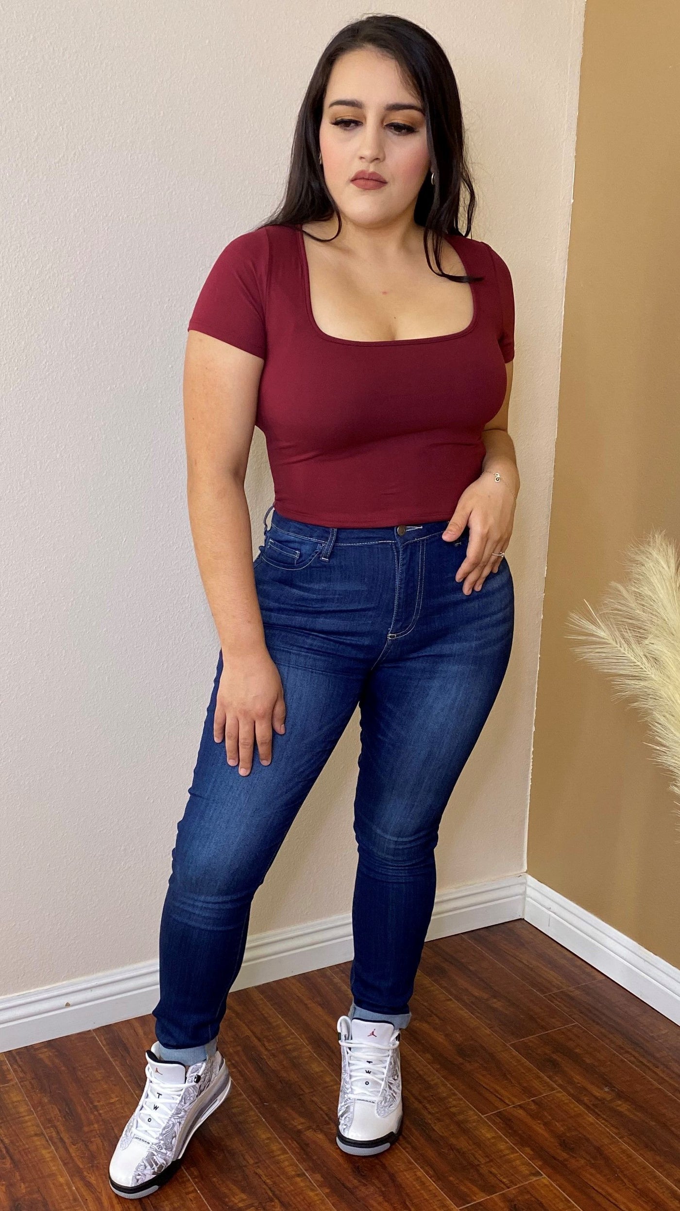 Your Fave Crop Top (Burgundy)