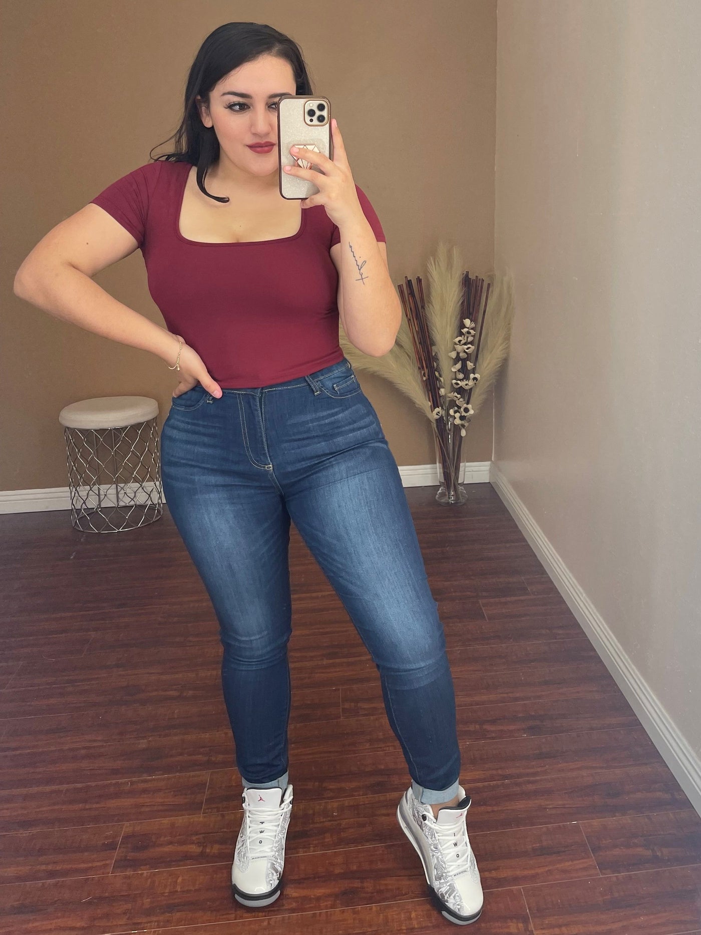 Your Fave Crop Top (Burgundy)