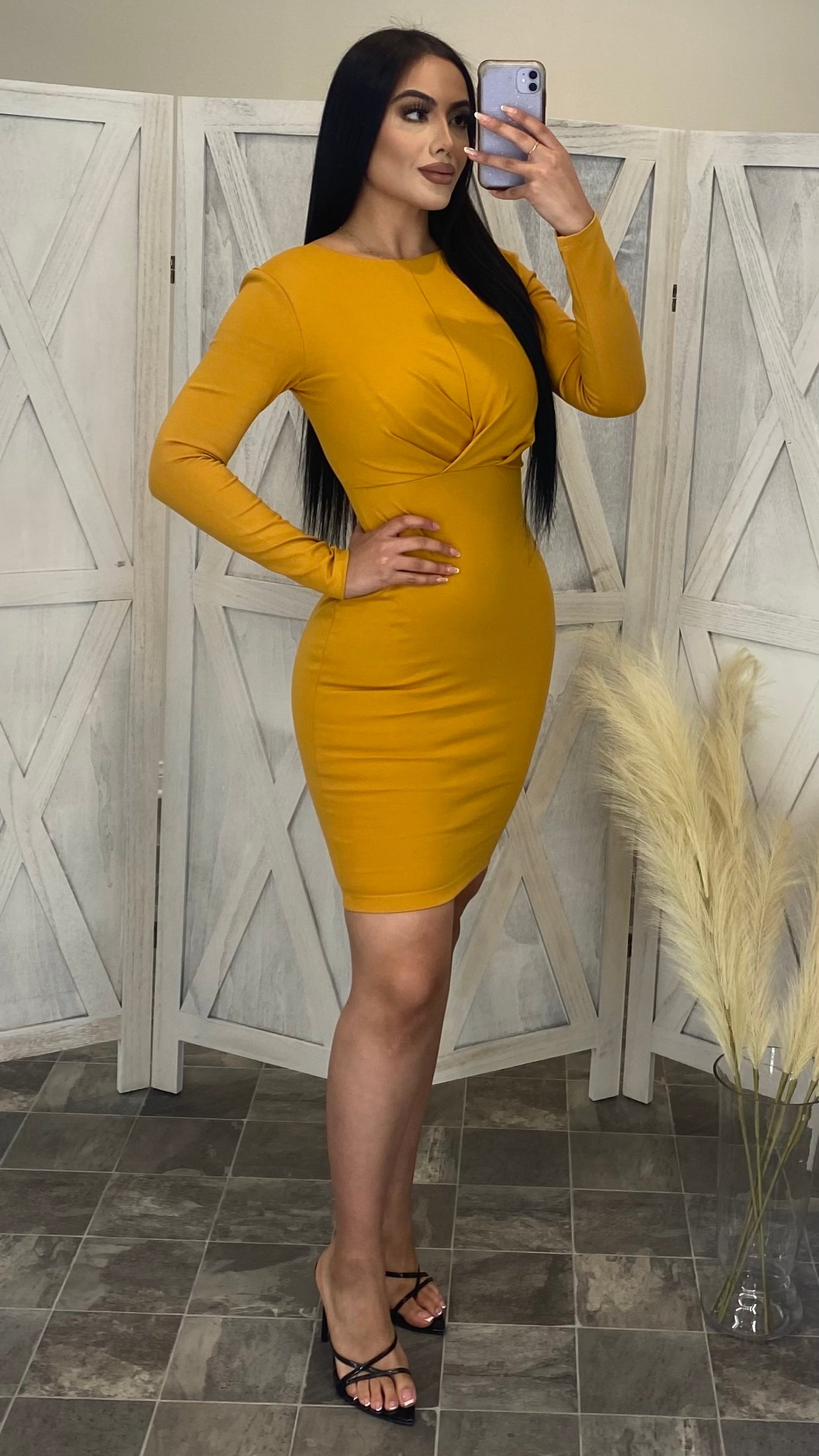 Corine Dress (Mustard)