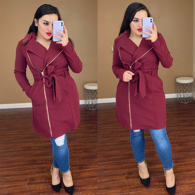 Townsend Coat (Burgundy)