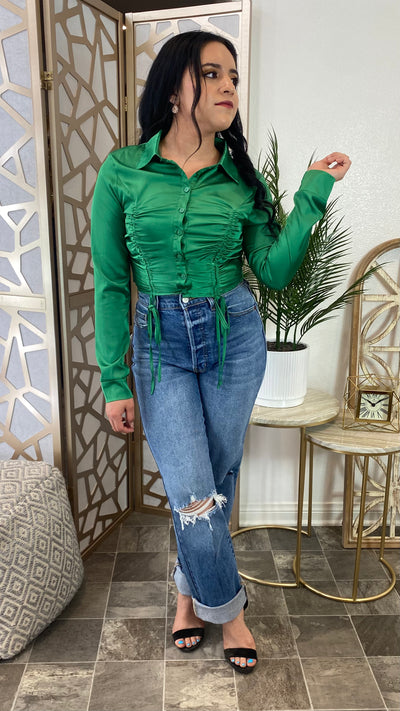 Fabi Satin Top