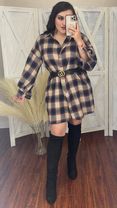 Vidal Oversize Plaid Top