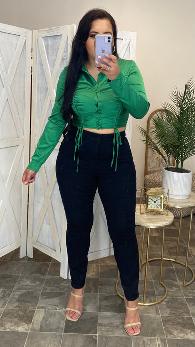 Fabi Satin Top