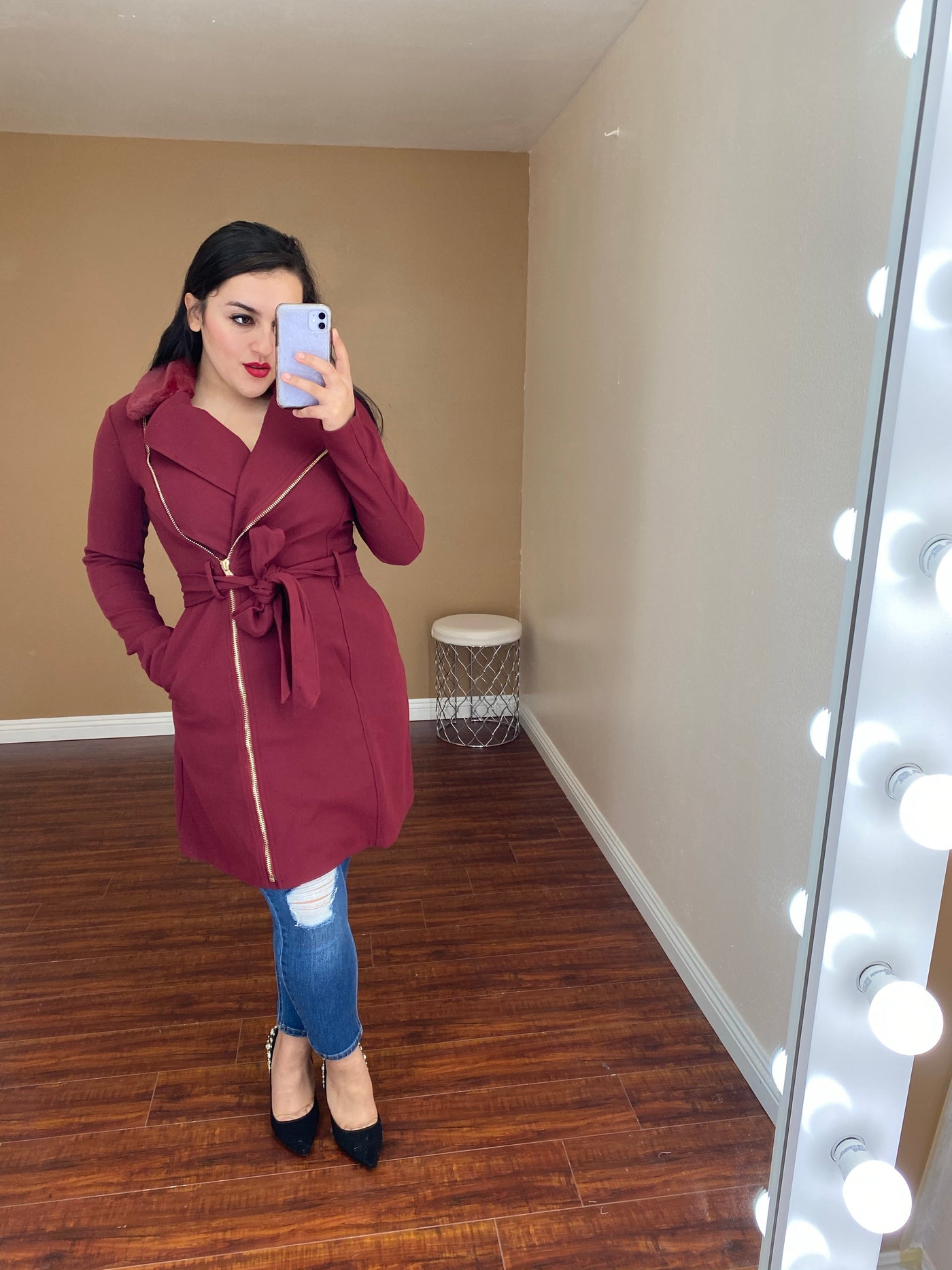 Townsend Coat (Burgundy)