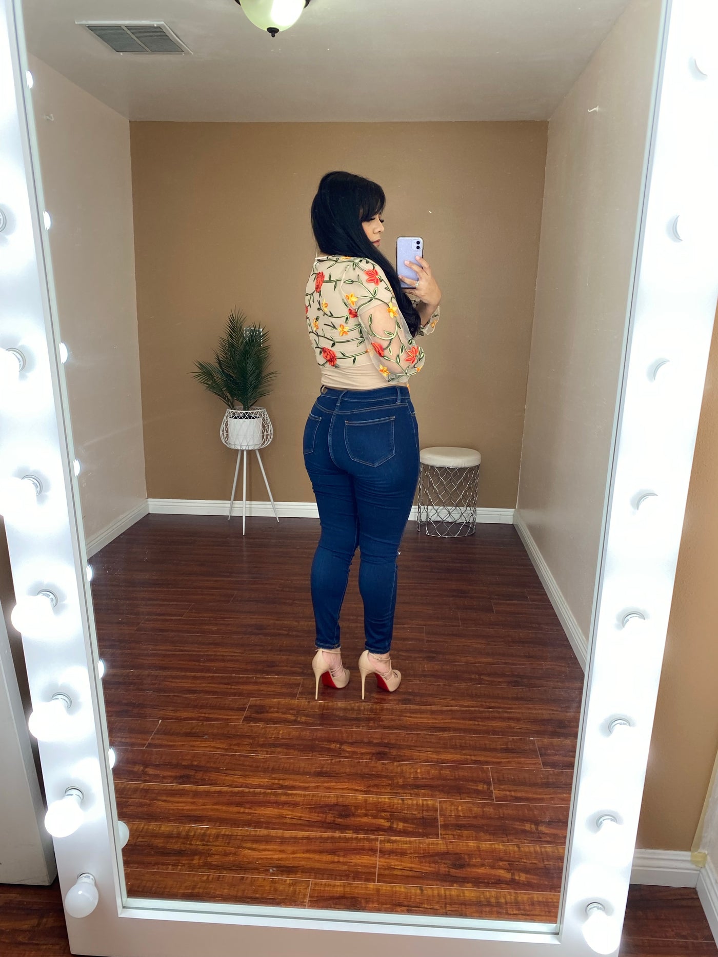 Embroidered Crop Cardigan