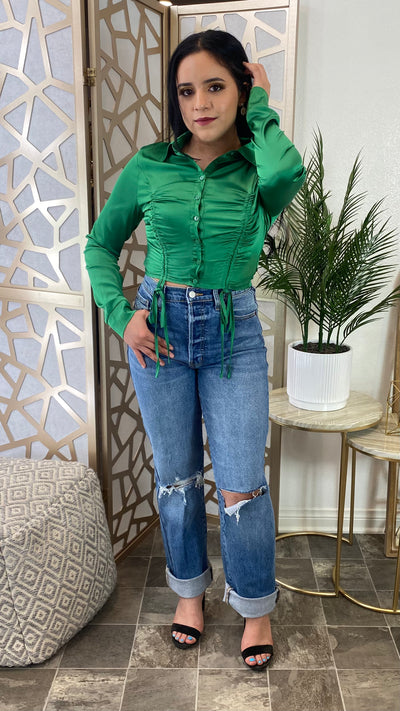 Fabi Satin Top
