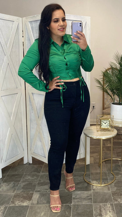 Fabi Satin Top