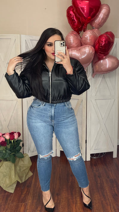 Leather Bomber Jacket