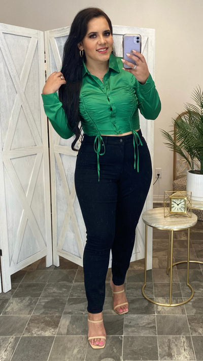 Fabi Satin Top