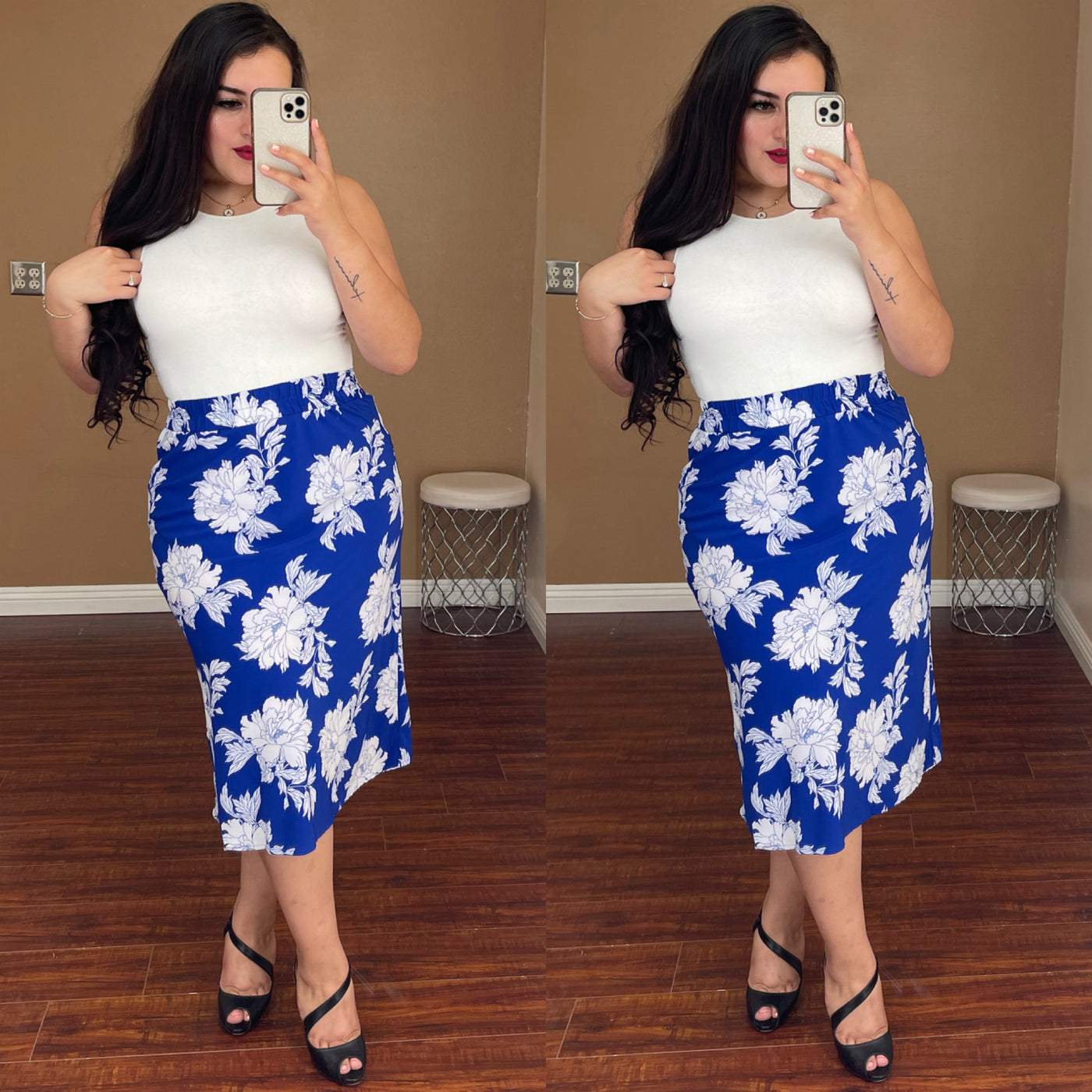 Tropical Days Skirt (Royal Blue)