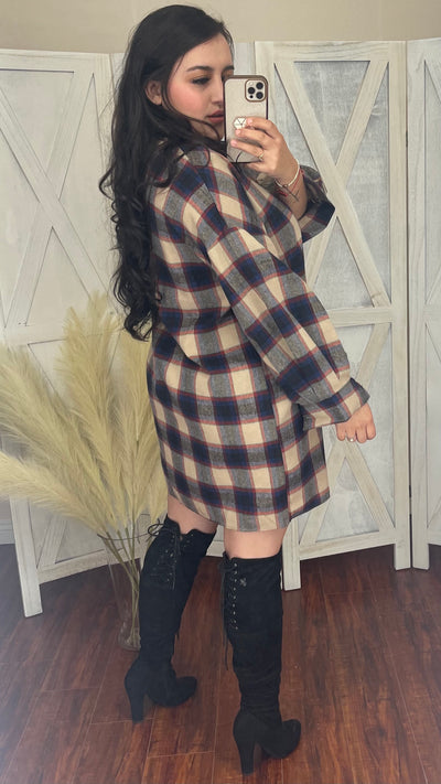 Vidal Oversize Plaid Top