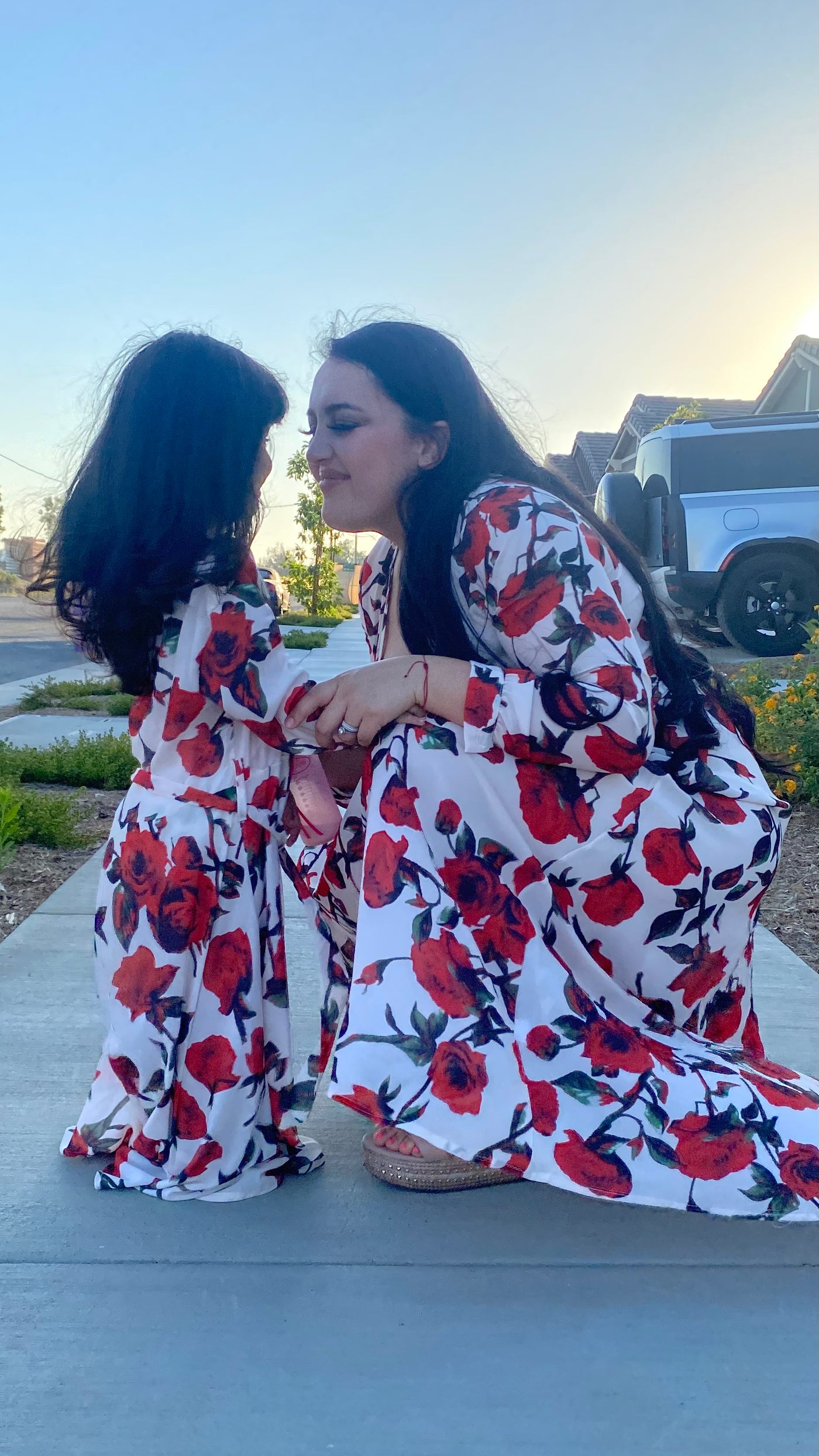 Floral Print Matching Dress