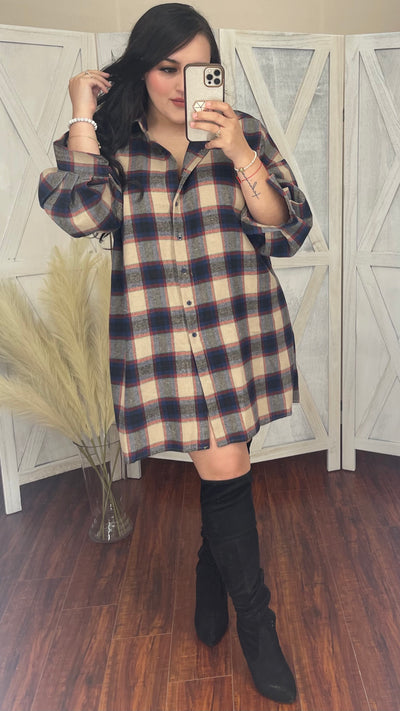Vidal Oversize Plaid Top