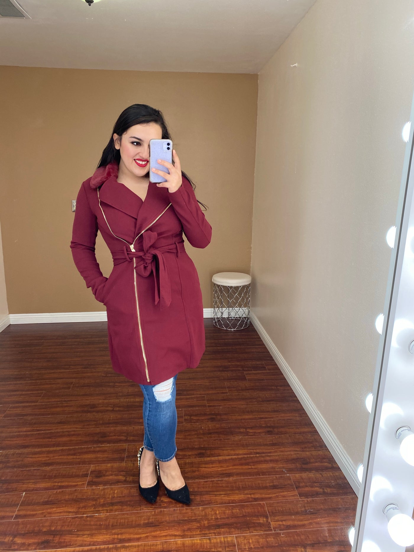 Townsend Coat (Burgundy)