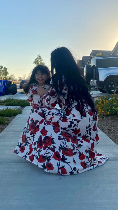Floral Print Matching Dress