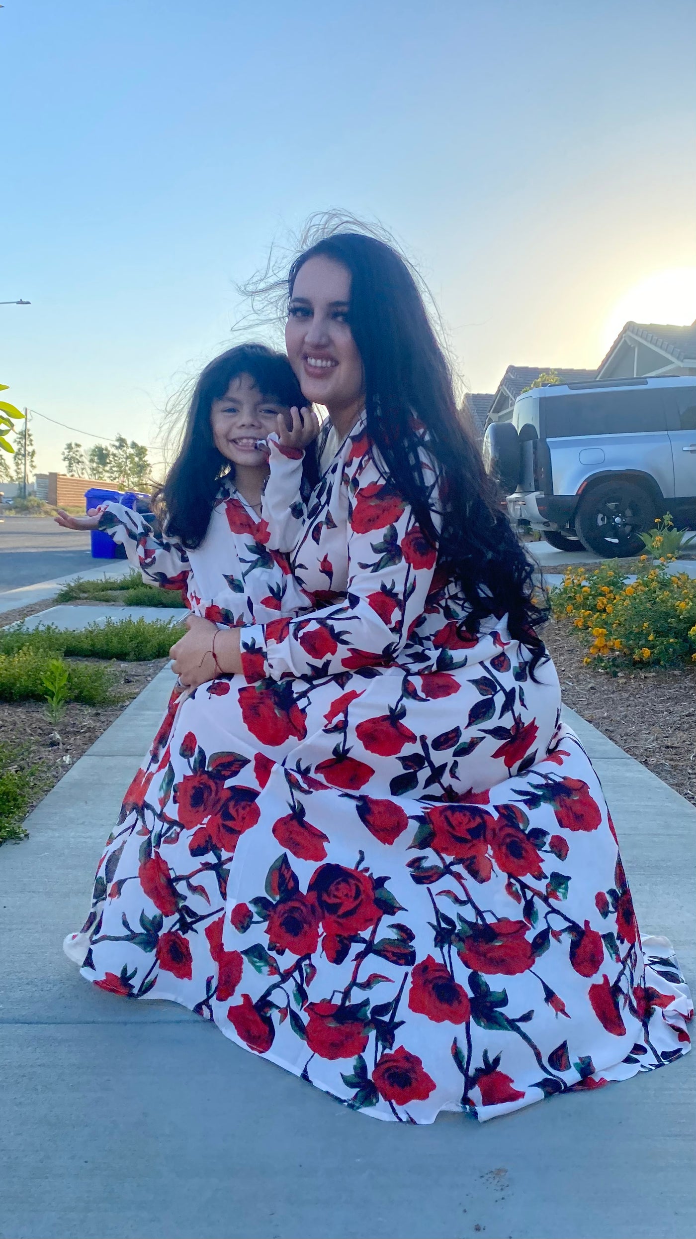 Floral Print Matching Dress