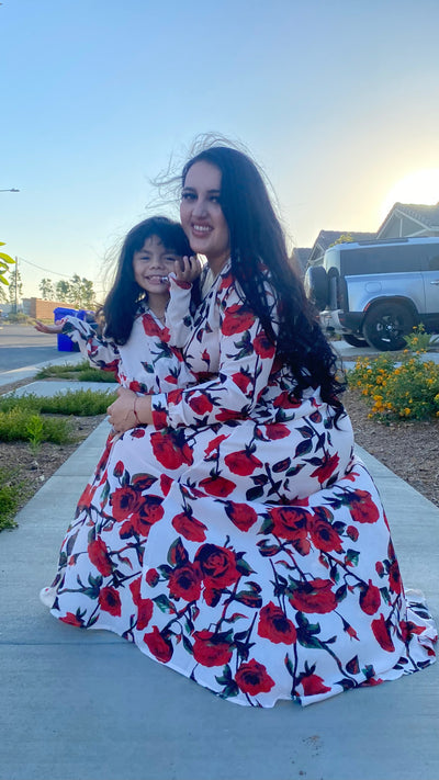 Floral Print Matching Dress