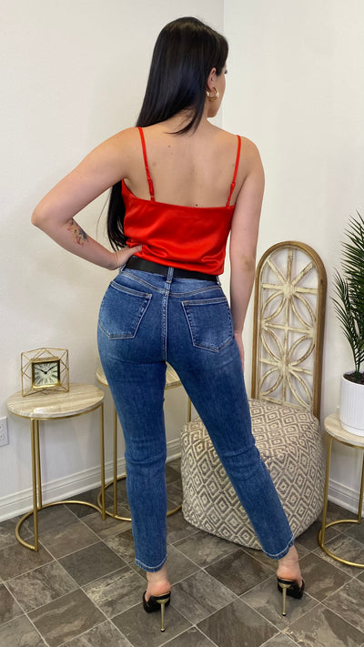 Yani Bodysuit (Red Orange)