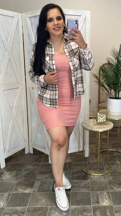 Ashley Casual Dress (Pink)