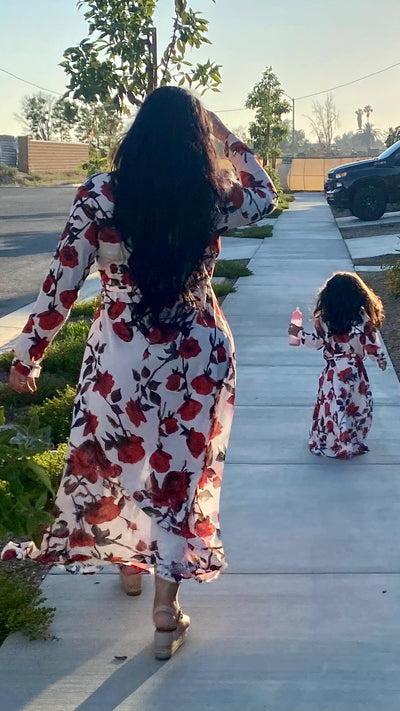 Floral Print Matching Dress