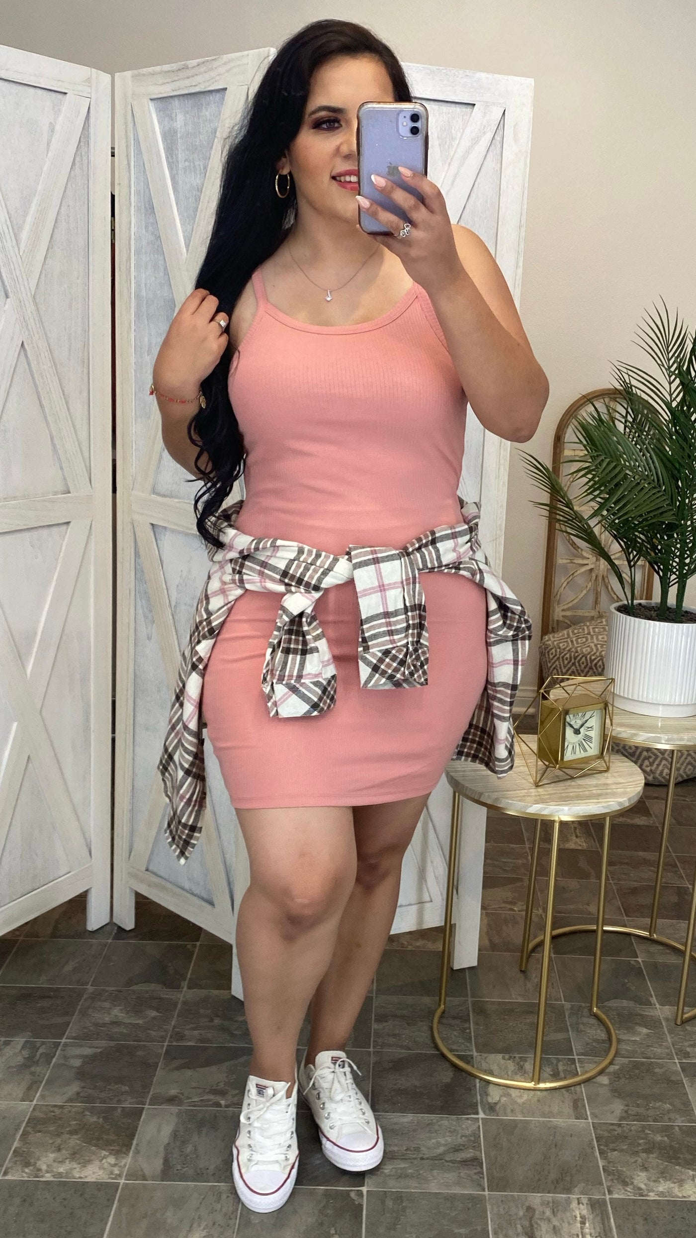Ashley Casual Dress (Pink)